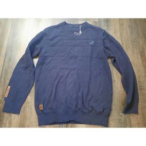 Men's Medium Kangol Pullover Sweater Sweatshirt cotton Long Sleeve Blue